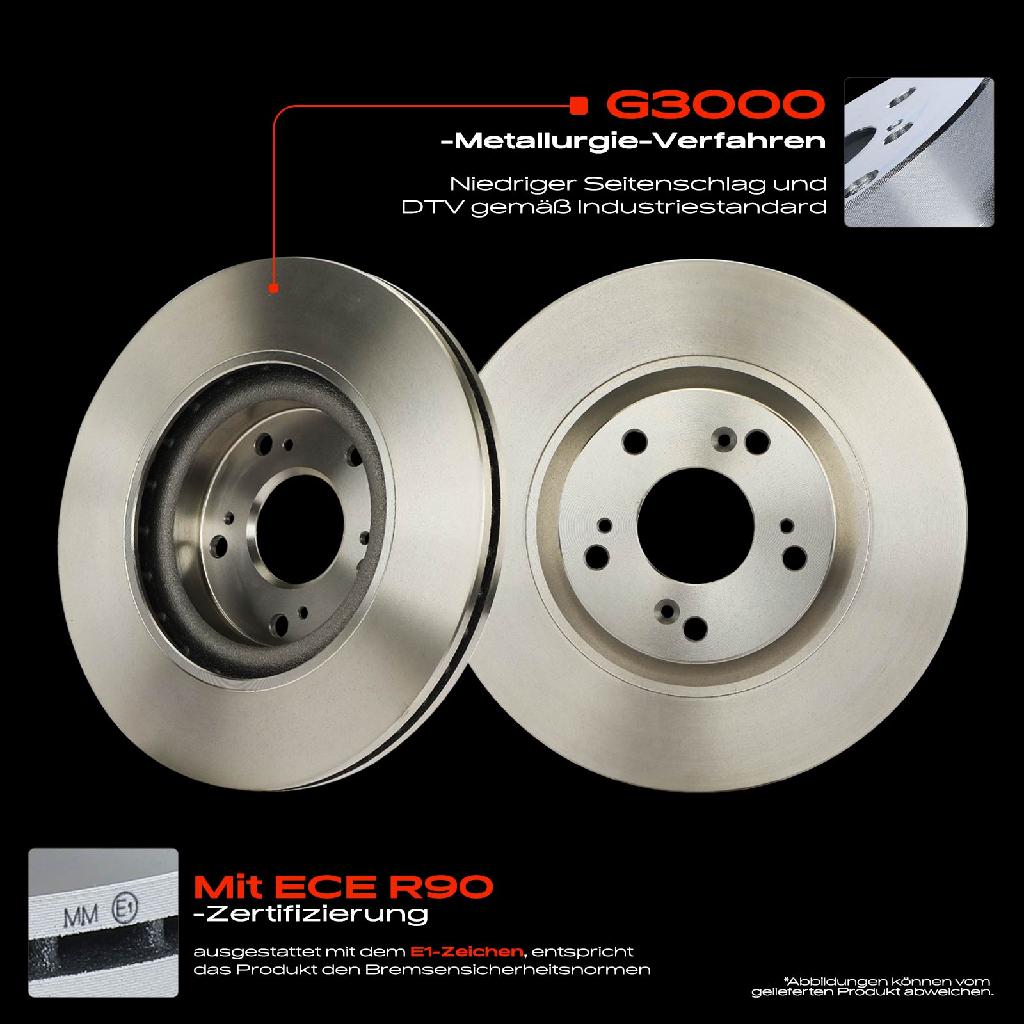 2x Bremsscheiben Vorderachse für Honda CR-V II RD 2.0L 2.2L 2002-2006