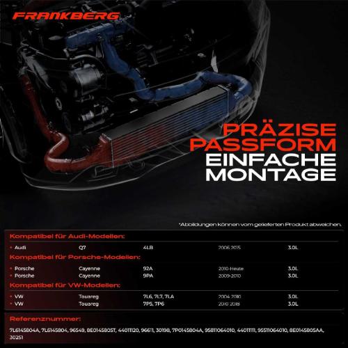 1x Ladeluftkühler Turbokühler für VW Touareg 7P 7L Audi Q7 4LB Porsche Cayenne 92A 3.0L Bild 1x Ladeluftkühler Turbokühler für VW Touareg 7P 7L Audi Q7 4LB Porsche Cayenne 92A 3.0L