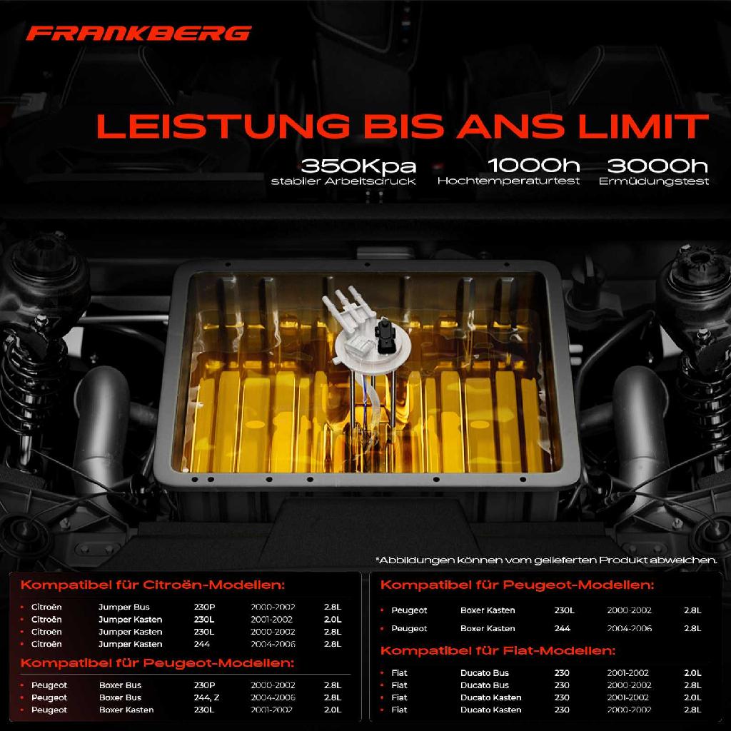 1x Kraftstoffpumpe für Citroën Jumper Bus Kasten Pritsche/Fahrgestell Fiat Ducato Peugeot Boxer