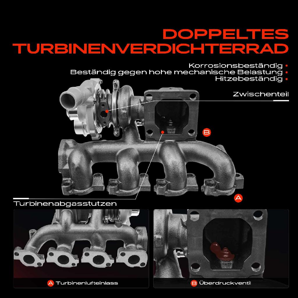 1x Turbolader Abgaskrümmer Einheit für Ford Transit Bus FB FC FD FS FZ Transit Kasten Pritsche/Fahrgestell FM