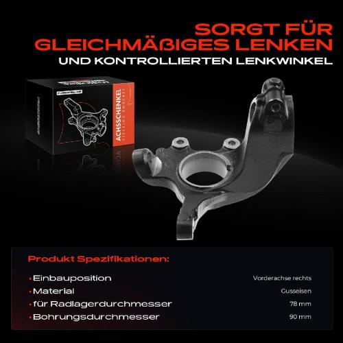1x Achsschenkel Radaufhängung Vorderachse Rechts für Ford C-Max DM2 Focus II Cabriolet Stufenheck Bild 1x Achsschenkel Radaufhängung Vorderachse Rechts für Ford C-Max DM2 Focus II Cabriolet Stufenheck