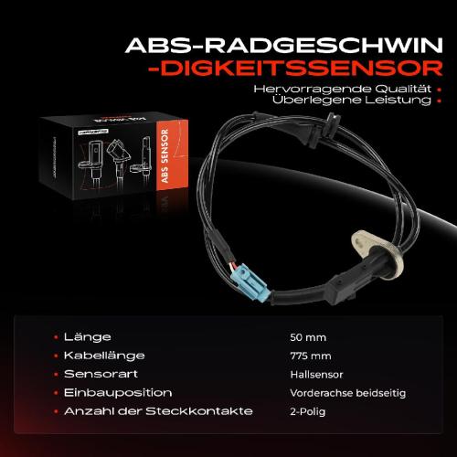 1x ABS Sensor Vorderachse beidseitig für Nissan Cabstar F24M F24W NT400 Cabstar F24M 2.5L 3.0L Bj ab 2006 Bild 1x ABS Sensor Vorderachse beidseitig für Nissan Cabstar F24M F24W NT400 Cabstar F24M 2.5L 3.0L Bj ab 2006