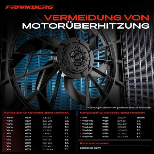 1x Motorkühller Einfachlüfter ohne Kühlerlüfterrahmen Mercedes-Benz Viano Vito Mixto W639 Bild 1x Motorkühller Einfachlüfter ohne Kühlerlüfterrahmen Mercedes-Benz Viano Vito Mixto W639