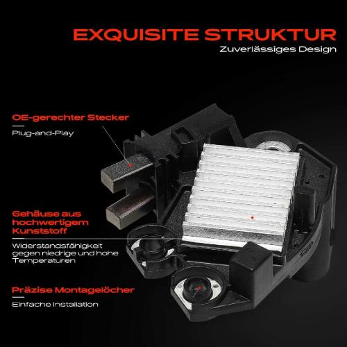 1x Lichtmaschinenregler Generatorregler für VW Caddy III Audi A1 A3 TT Seat Skoda Bild 1x Lichtmaschinenregler Generatorregler für VW Caddy III Audi A1 A3 TT Seat Skoda