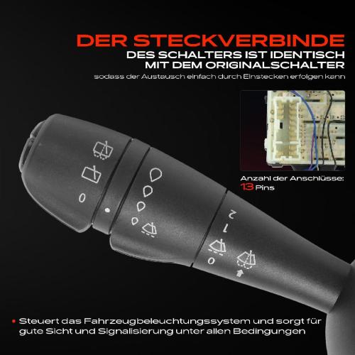 1x Kombischalter Lenkstockschalter für Renault Captur I H5 J5 Clio IV BH KH JG BCA BCM Bild 1x Kombischalter Lenkstockschalter für Renault Captur I H5 J5 Clio IV BH KH JG BCA BCM