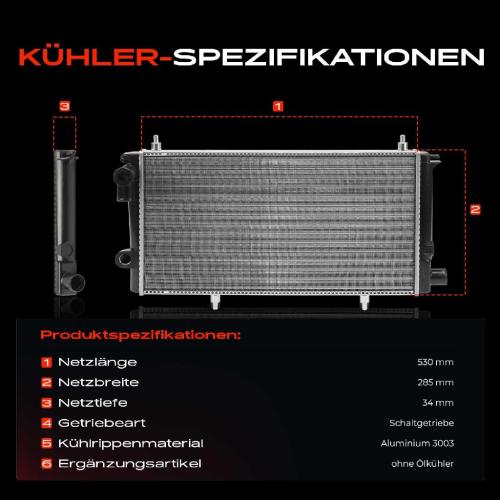 1x Kühler Wasserkühler Motorkühler für Citroën C15 VD ab 1994 1.8L Bild 1x Kühler Wasserkühler Motorkühler für Citroën C15 VD ab 1994 1.8L