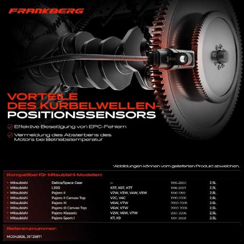 1x Kurbelwellensensor Impulsgeber für Mitsubishi L200 Pajero 2 3 Delica 2.5L Bild 1x Kurbelwellensensor Impulsgeber für Mitsubishi L200 Pajero 2 3 Delica 2.5L