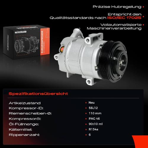 1x Klimakompressor für Opel Corsa D S07 Fiat Doblo Punto Linea Alfa Romeo 1.2L Bj ab 2005 Bild 1x Klimakompressor für Opel Corsa D S07 Fiat Doblo Punto Linea Alfa Romeo 1.2L Bj ab 2005