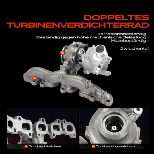 Frankberg 1x Turbolader Abgaskrümmer Einheit für VW Golf Passat Sharan Tiguan Allspace Touran T-ROC Audi A3 Seat Skoda Bild Frankberg 1x Turbolader Abgaskrümmer Einheit für VW Golf Passat Sharan Tiguan Allspace Touran T-ROC Audi A3 Seat Skoda