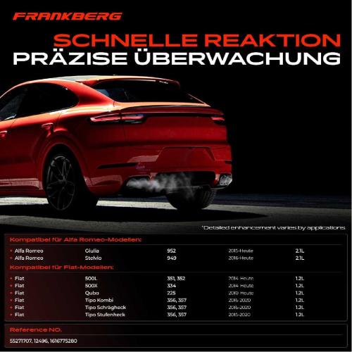Frankberg 1x Abgastemperatursensor für Fiat 500L 500X Qubo Tipo Alfa Romeo Giulia Stelvio Bild Frankberg 1x Abgastemperatursensor für Fiat 500L 500X Qubo Tipo Alfa Romeo Giulia Stelvio