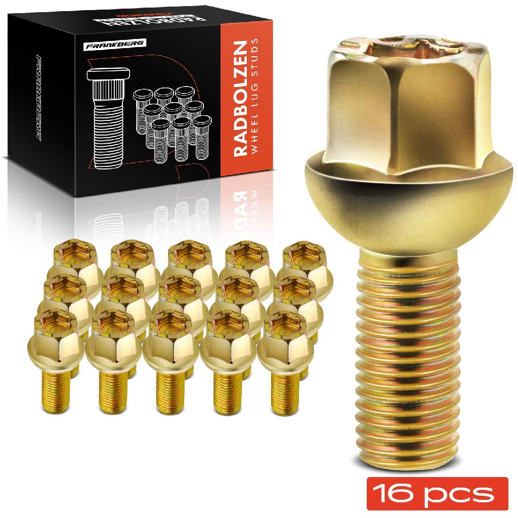 Frankberg 16x Radschraube für VW Golf Polo Passat Jetta Vento Audi A2 Seat Ibiza