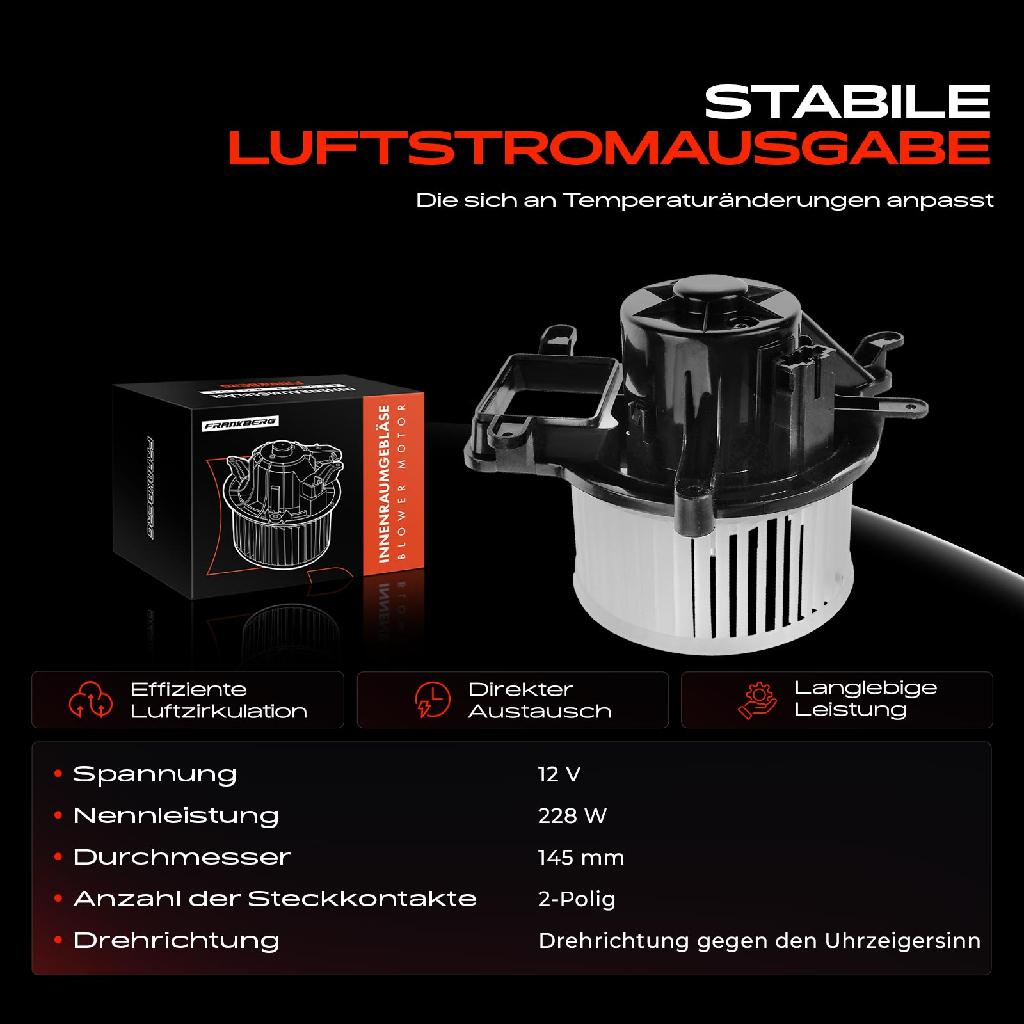 1x Gebläsemotor Innenraumgebläse für Citroën DS5 Peugeot 3008 5008 2009-2017