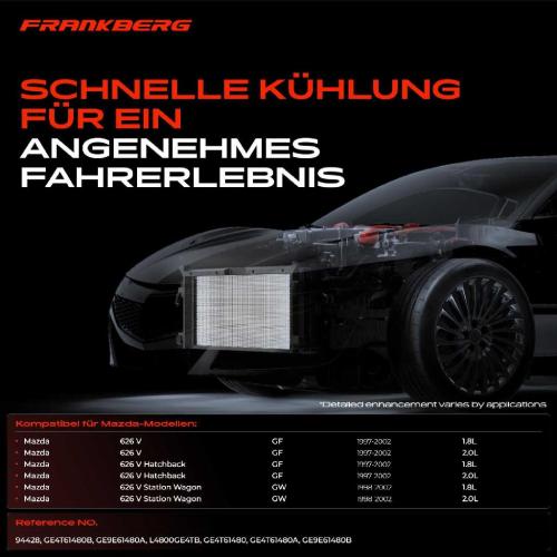 Frankberg 1x Kondensator Klimaanlage für Mazda 626 V GF 626 V Station Wagon GW 1.8L 2.0L Bild Frankberg 1x Kondensator Klimaanlage für Mazda 626 V GF 626 V Station Wagon GW 1.8L 2.0L