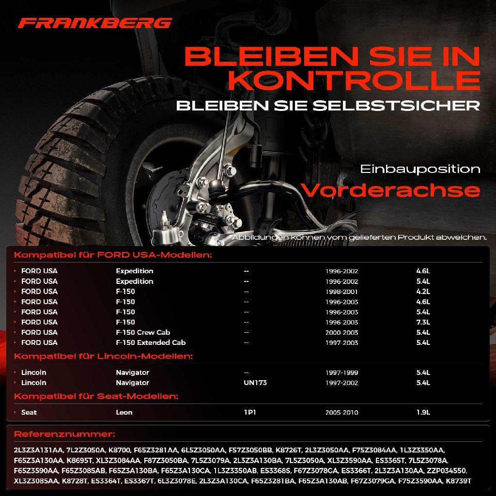 1x Querlenker Satz Vorderachse für FORD USA Expedition F-150 Crew Cab Pick-up Extended Standard