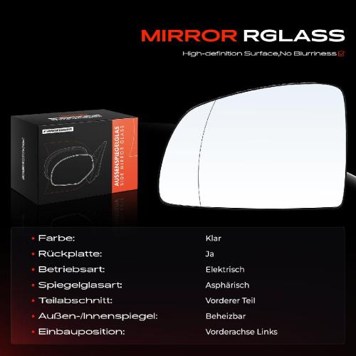 1x Spiegelglas Außenspiegel links für Opel Meriva X03 1.3L 1.4L 1.6L 2003-2010 Bild 1x Spiegelglas Außenspiegel links für Opel Meriva X03 1.3L 1.4L 1.6L 2003-2010