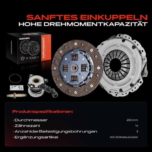 Frankberg 1x Kupplungssatz für Opel Astra G Cabriolet Caravan CC Coupe Kasten/Kombi Stufenheck H GTC Twintop Bild Frankberg 1x Kupplungssatz für Opel Astra G Cabriolet Caravan CC Coupe Kasten/Kombi Stufenheck H GTC Twintop