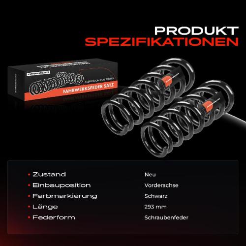 2x Fahrwerksfeder Vorderachse für Mercedes-Benz A-Klasse W176 2.0L 2012-2018 Bild 2x Fahrwerksfeder Vorderachse für Mercedes-Benz A-Klasse W176 2.0L 2012-2018