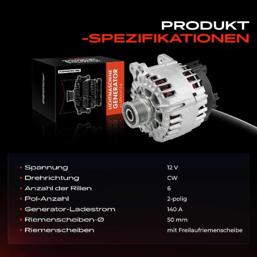 1x Lichtmaschine Generator für VW Crafter Multivan Transporter T5 Passat 2.0L Bild 1x Lichtmaschine Generator für VW Crafter Multivan Transporter T5 Passat 2.0L