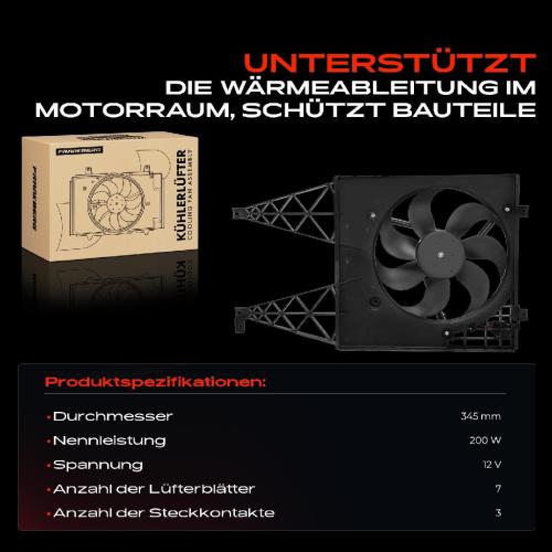 1x Motorkühller Einfachlüfter mit Kühlerlüfterrahmen VW Polo 6N1 6N2 Bora 1J2 1995-2005 Bild 1x Motorkühller Einfachlüfter mit Kühlerlüfterrahmen VW Polo 6N1 6N2 Bora 1J2 1995-2005