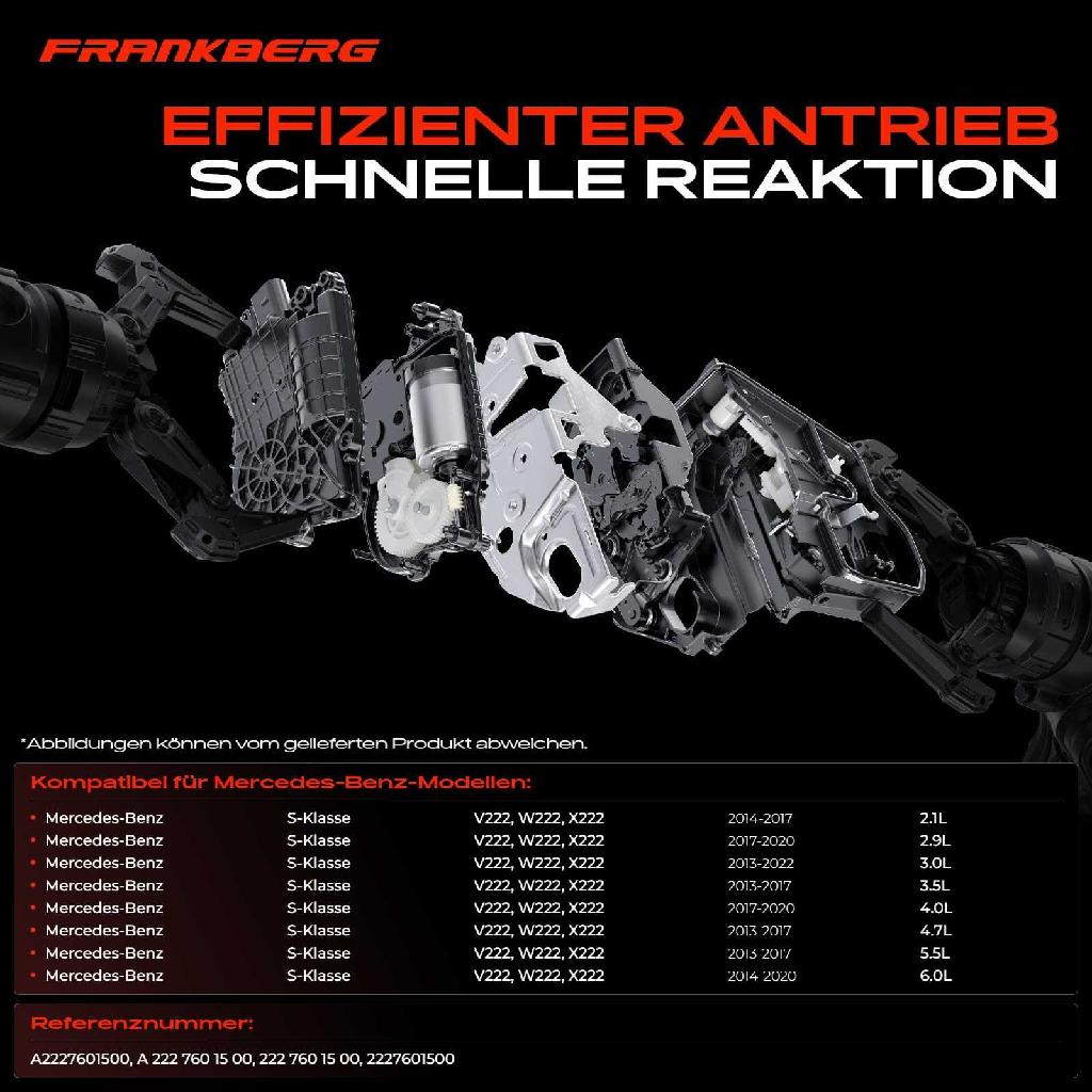 1x Türschloss Hinten Links für Mercedes-Benz S-Klasse V222 W222 X222 2.1L 2.9L 3.0L 3.5L 2013-2022