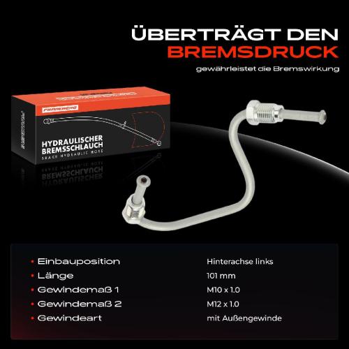 Frankberg 1x Bremsschlauch Bremsschläuche Hinterachse Links für VW Golf Audi A3 Seat Leon Skoda Octavia Bild Frankberg 1x Bremsschlauch Bremsschläuche Hinterachse Links für VW Golf Audi A3 Seat Leon Skoda Octavia