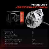 1x Lichtmaschine Generator für Citroën XMY 3ZX Peugeot 306 405 III 806 Expert