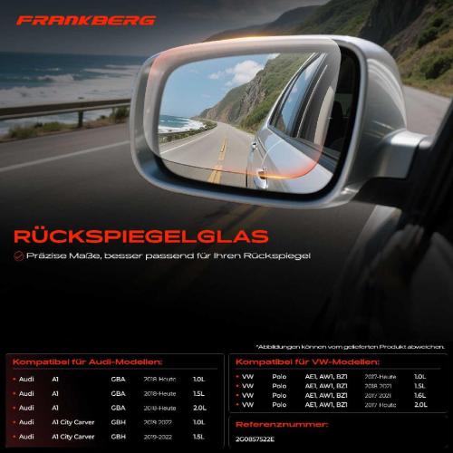 1x Spiegelglas Außenspiegel rechts für VW Polo AE1 AW1 BZ1 Audi A1 City Carver GBH Bild 1x Spiegelglas Außenspiegel rechts für VW Polo AE1 AW1 BZ1 Audi A1 City Carver GBH
