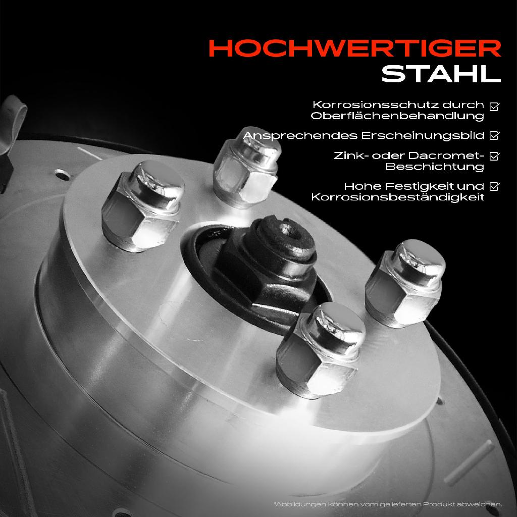 4x Radmutter für Nissan Juke F15 Pathfinder 3 Armada Primera P11