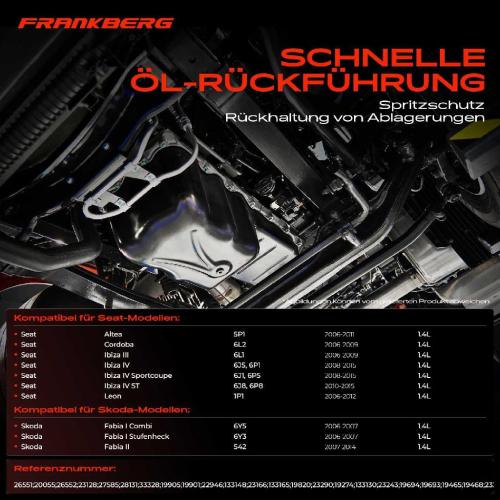 Frankberg 1x lwanne Motor lwanne f r VW Golf V Polo Caddy III Skoda Fabia I II Seat Altea Leon Ibiza 1.4L Bild Frankberg 1x lwanne Motor lwanne f r VW Golf V Polo Caddy III Skoda Fabia I II Seat Altea Leon Ibiza 1.4L
