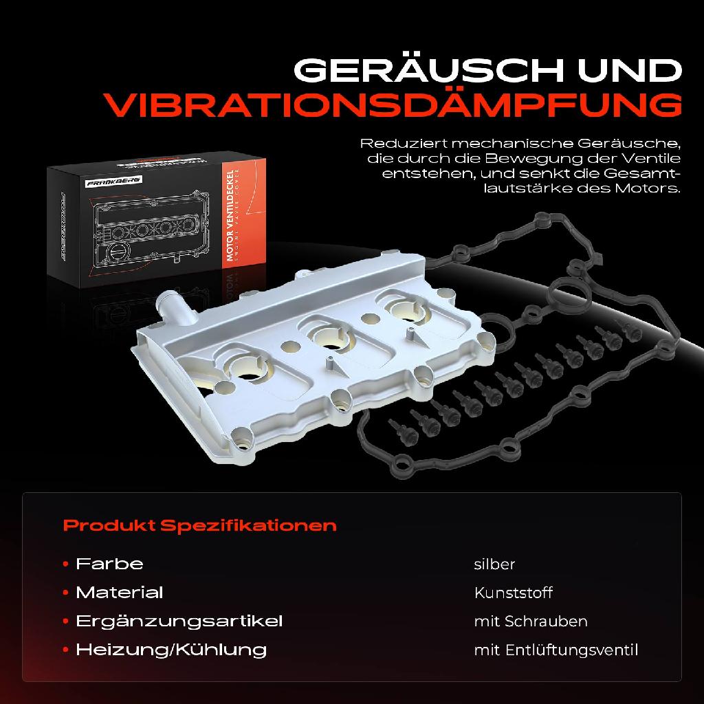 1x Ventildeckel Zylinderkopfhaube für Audi A4 8E 8H B7 A6 4F C6 A8 4E 2.4L 3.2L