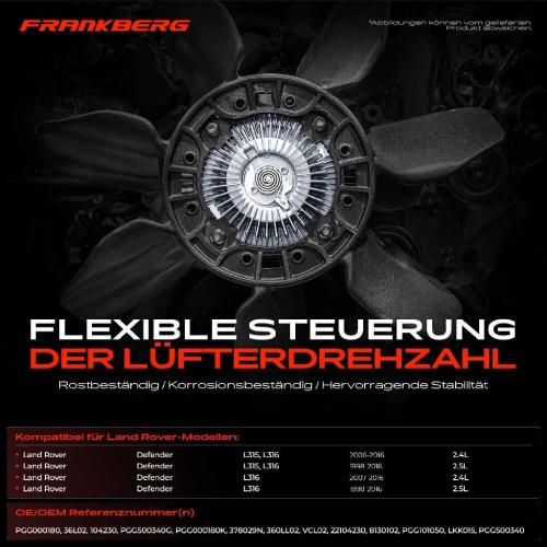 1x Lüfterkupplung Kühlerlüfte für Land Rover Defender LD L316 2.4L 2.5L 1998-2016 Bild 1x Lüfterkupplung Kühlerlüfte für Land Rover Defender LD L316 2.4L 2.5L 1998-2016