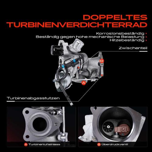 Frankberg 1x Abgasturbolader für Ford C-Max II II Van Fiesta VI Focus III III Kasten/Schrägheck III Stufenheck Bild Frankberg 1x Abgasturbolader für Ford C-Max II II Van Fiesta VI Focus III III Kasten/Schrägheck III Stufenheck