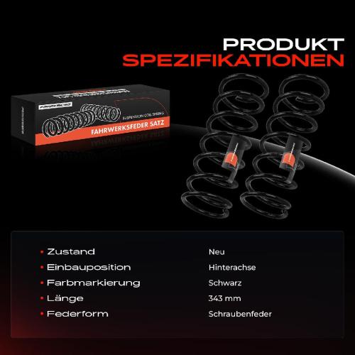 2x Fahrwerksfeder Hinterachse für Mazda MX-5 II NB 1.6L 1.8L 1998-2005 Bild 2x Fahrwerksfeder Hinterachse für Mazda MX-5 II NB 1.6L 1.8L 1998-2005