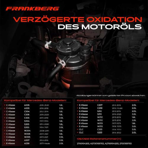 1x Ölabscheider Kurbelgehäuseentlüftung für Mercedes-Benz C-Klasse W204 W205 W212 W213 A205 C205 S205 X253 Bild 1x Ölabscheider Kurbelgehäuseentlüftung für Mercedes-Benz C-Klasse W204 W205 W212 W213 A205 C205 S205 X253