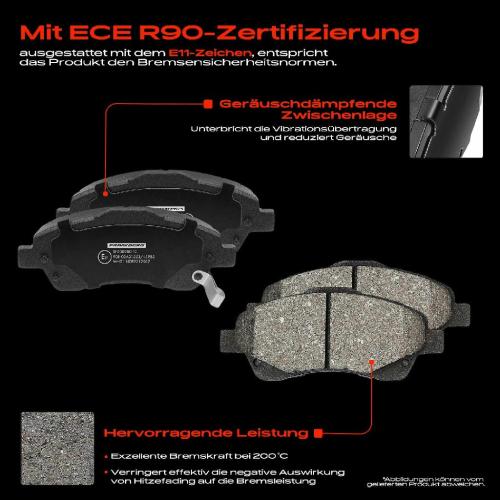 Frankberg 4x Bremsbeläge Vorderachse für Toyota Avensis Station Wagon Stufenheck Corolla Verso 2003-2009 Bild Frankberg 4x Bremsbeläge Vorderachse für Toyota Avensis Station Wagon Stufenheck Corolla Verso 2003-2009