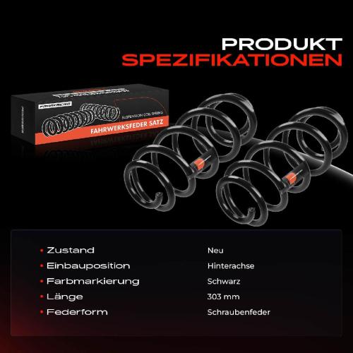 Frankberg 2x Fahrwerksfeder Hinterachse für Fiat Sedici FY 1.6L 2006-2014 Bild Frankberg 2x Fahrwerksfeder Hinterachse für Fiat Sedici FY 1.6L 2006-2014