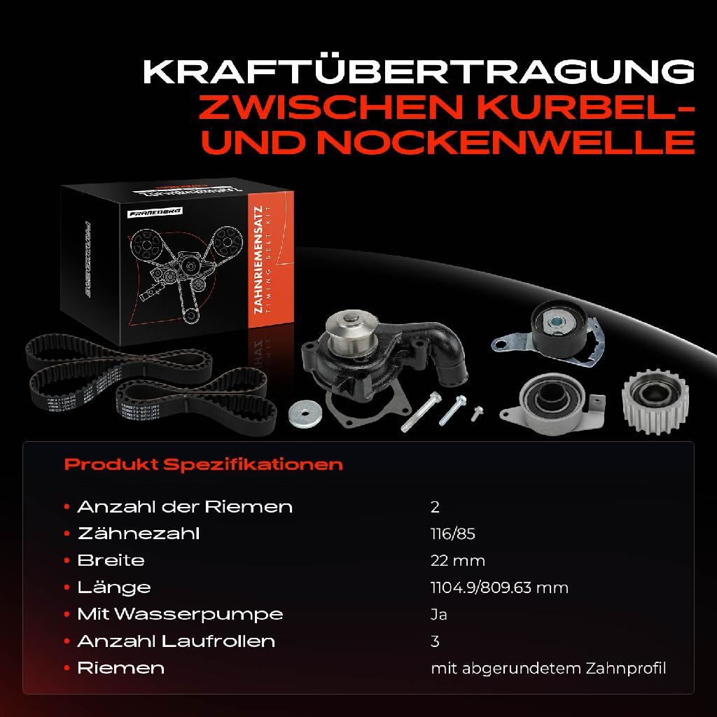 1x Zahnriemensatz Zahnriemen Wasserpumpe für Ford Escort VI Fiesta IV Mazda 121 3