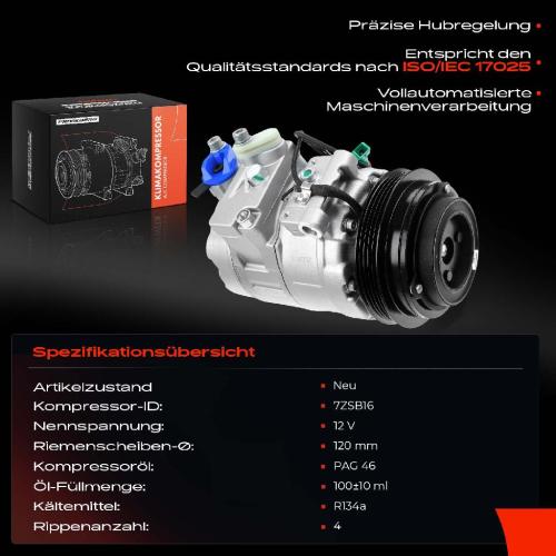 Frankberg 1x Klimakompressor für VW Passat 3B Audi A4 8D A6 A8 Skoda Superb 2.5L 1997-2005 Bild Frankberg 1x Klimakompressor für VW Passat 3B Audi A4 8D A6 A8 Skoda Superb 2.5L 1997-2005