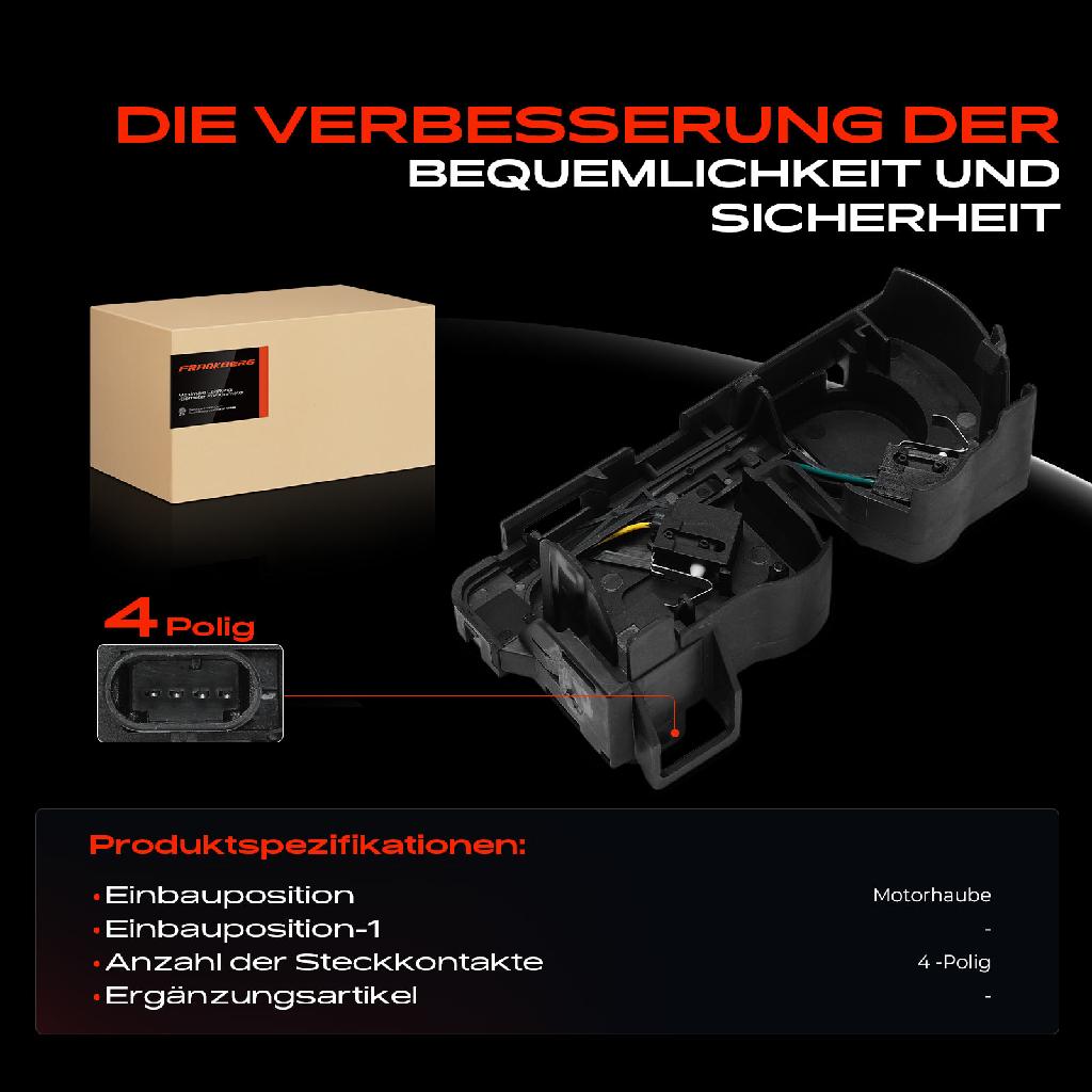 1x Motorhaubenschloss Motorhaube für Mercedes-Benz W242 W176 C117 X117 X156 W447