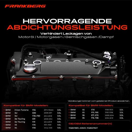 1x Ventildeckel Zylinderkopfhaube für BMW 3er E90-E93 4er 5er 7er X3 X4 X5 X6 3.0L Bild 1x Ventildeckel Zylinderkopfhaube für BMW 3er E90-E93 4er 5er 7er X3 X4 X5 X6 3.0L