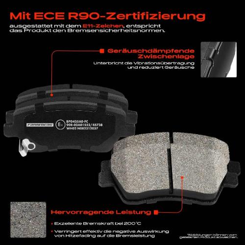 4x Bremsbeläge Vorderachse für Opel Agila (B) H08 Suzuki Splash Swift III 2005-2025 Bild 4x Bremsbeläge Vorderachse für Opel Agila (B) H08 Suzuki Splash Swift III 2005-2025