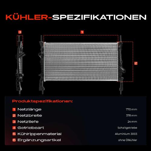 Frankberg 1x Kühler Wasserkühler Motorkühler für Ford Transit Bus FB FC FA FF Bild Frankberg 1x Kühler Wasserkühler Motorkühler für Ford Transit Bus FB FC FA FF