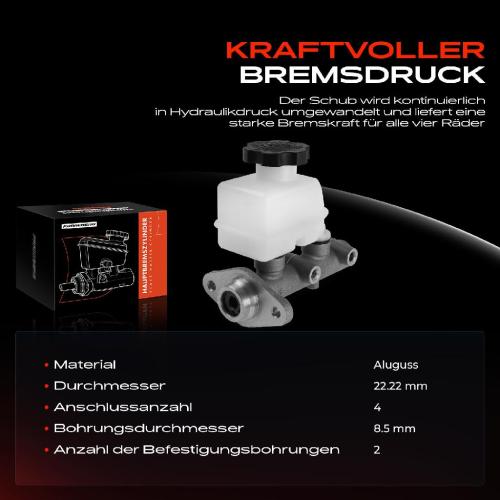 1x Hauptbremszylinder Bremszylinder für Hyundai Accent II LC 1.3 1.5L 1.6L 1999-2005 Bild 1x Hauptbremszylinder Bremszylinder für Hyundai Accent II LC 1.3 1.5L 1.6L 1999-2005