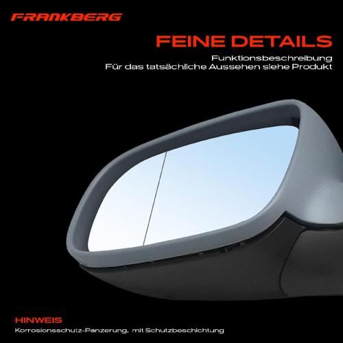 Frankberg 1x Außenspiegel Links für VW Polo 6N2 1.0L 1.4L 1.6L 1.7L 1.9L 1999-2001 Bild Frankberg 1x Außenspiegel Links für VW Polo 6N2 1.0L 1.4L 1.6L 1.7L 1.9L 1999-2001