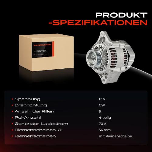 1x Lichtmaschine Generator für Nissan Pixo UA0 Suzuki Alto GF 1.0 Bj ab 2009 Bild 1x Lichtmaschine Generator für Nissan Pixo UA0 Suzuki Alto GF 1.0 Bj ab 2009