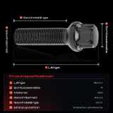 5x Radschraube für Mercedes W164 W463 W140 X164 X204