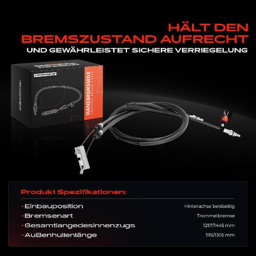 1x Seilzug Feststellbremse Hinterachse beidseitig für Ford Fiesta IV JA Fusion Mazda Bild 1x Seilzug Feststellbremse Hinterachse beidseitig für Ford Fiesta IV JA Fusion Mazda