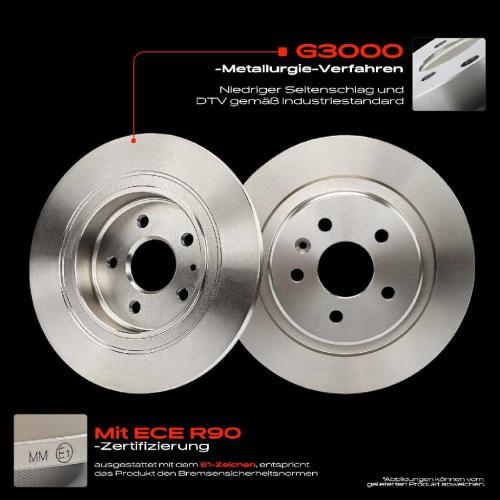 2x Bremsscheiben Hinterachse für Opel Astra K Kasten/Kombi Kasten/Schrägheck Sports Tourer Bild 2x Bremsscheiben Hinterachse für Opel Astra K Kasten/Kombi Kasten/Schrägheck Sports Tourer