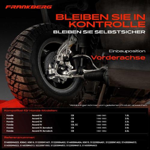 1x Querlenker Satz Vorderachse für Honda Accord IV CB Accord IV Aerodeck Accord IV Coupe CB CC 1990-1993 Bild 1x Querlenker Satz Vorderachse für Honda Accord IV CB Accord IV Aerodeck Accord IV Coupe CB CC 1990-1993