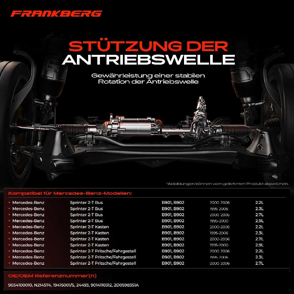 1x Lagerung Gelenkwelle Kardanwellenlager für VW LT 28-46 II Kasten Pritsche/Fahrgestell